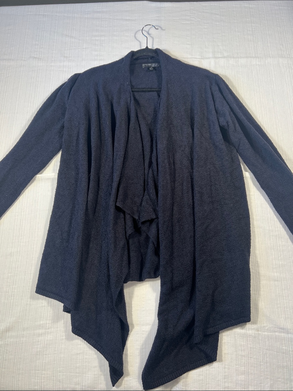 Barefoot Dreams Black Open-Front Draped Women's Cardigan